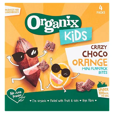 Image of Organix Kids Mini Flapjacks Choco Orange 4s