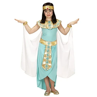Image of Widmann 49436 Children&#039;s costume Egyptian queen, dress, belt, bracelets, headband and cape