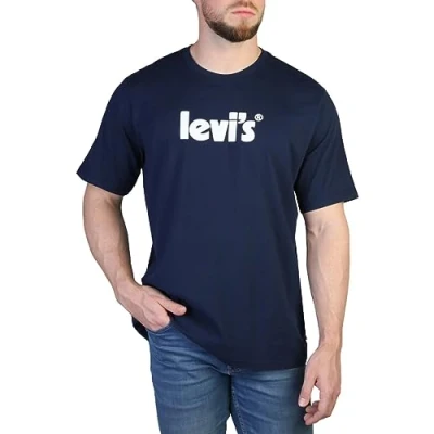 Image of Levi&#039;s Levis Mens T Shirt Blue Cotton Size Small