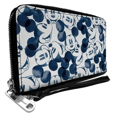 Image of Buckle down Women&#039;s Pu Zip Around Wallet Rectangle Mickey Mouse, 7.5&quot;x4.5&quot;, Mouse