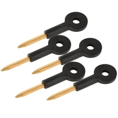 Image of HANDLEZONE® Pack of 5 Universal Bolt Keys Security Rack Star Key for Mortice Door and Window Bolts, 80mm Length, 30mm Section