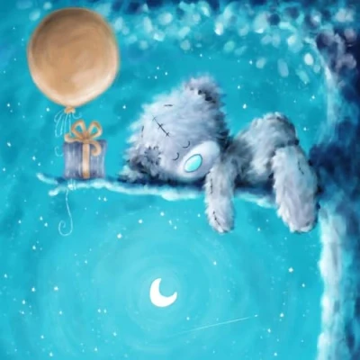 Image of Me to You Birthday Card Tatty Teddy Snoozing On A Branch Official Collection