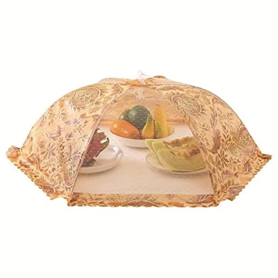 Image of Mesh Food Covers, Large and Tall Covers for Outside, 42cmx42cm Pop Up Tent Umbrella Outdoors, Screen Tents, Parties Picnics, BBQs, Reusable Collapsible