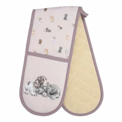 Image of Wrendale Designs A Dog&#039;s Life Double Oven Glove