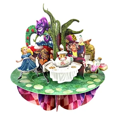 Image of Santoro Pirouette, 3D Pop Up Greeting Card Alice In Wonderland For Her, Kids, Birthday, Party