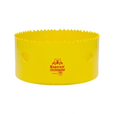Image of Starrett Deep Cut Hole Saw DCH0418 Heavy Duty Bi Metal with Extra Cobalt HSS Teeth For Metals Wood Cast Iron Fibreglass Plastic Materials 105mm