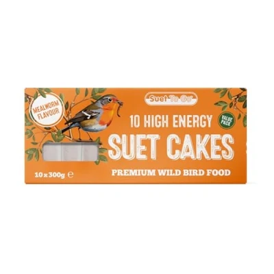 Image of Suet To Go Mealworm Block Wild Bird Treat, 300 g ( Pack of 10)