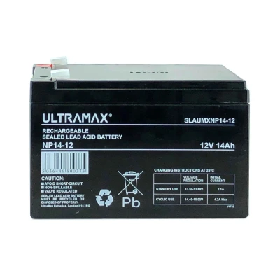 Image of ULTRAMAX NP14 12 12v 14Ah 20HR (as 12Ah &amp; 15Ah) Mobility Scooter Wheelchair Battery