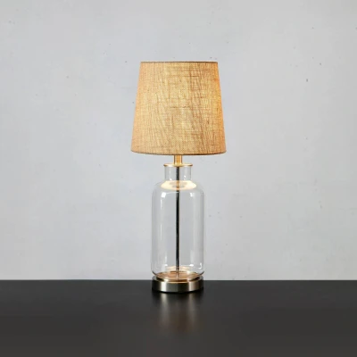 Image of Markslöjd Costero table lamp, transparent/natural, 61.5 cm