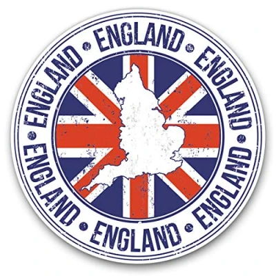 Image of Vinyl Stickers (Set of 2) 10cm England Britain Map Flag Decals for Laptops,Tablets,Luggage,Scrap Booking,Fridges, 5551