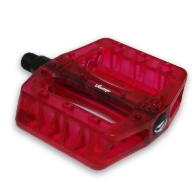 Image of Vavert BMX Platform Pedal Thread Cr Mo Axle 370G 9/16 inch, Red, One Pair