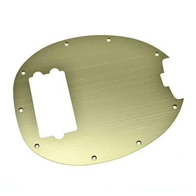 Image of Dopro Anodized Aluminium Bass Pickguard Scratch Plate Fits Music Man 4 String Classic StingRay Gold