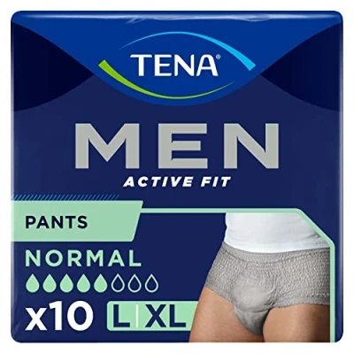 Image of Tena Men Active Fit Normal Grey (Large/XL) Pants 10 Pieces