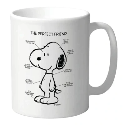 Image of Cheeky Mugs ™ Peanuts Snoopy Perfect Friend Coffee Tea Mug Cup Ceramic Gift CMUG202