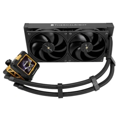 Image of Thermalright Frozen Warframe 240 Black 240mm AIO CPU Liquid Cooler,IPS LCD Screen with 320 * Resolution,for AM4/AM5&amp;Intel LGA1700,2.4 inchMagnet Absorbent for Images