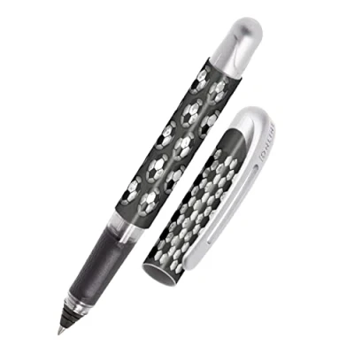 Image of ONLINE ergonomic rollerball pen Goal for school &amp; college soft grip part left and right handed standard ink cartridges, refillable pens beginners, pupils, students