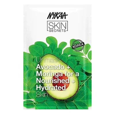 Image of Nykaa Naturals Skin Secrets Sheet Mask Avocado and Moringa For Women 1 Pc