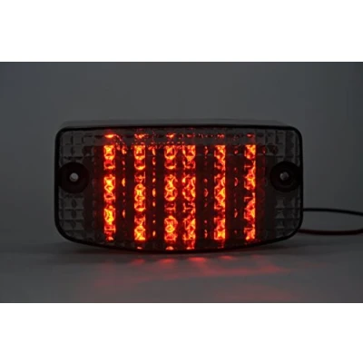 Image of Topzone Moto Smoked Lens Motorcycle Led Taillights Brake Tail Light with Integrated Turn Signal Lamp Indicators For Honda 1994 2007 SPIRIT 750, MAGNA
