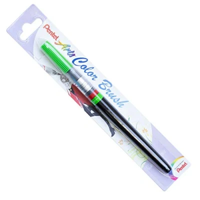 Image of Pentel Arts Colour brush, Light Green (dye) ink, 1 blister of paint XGFL 111X