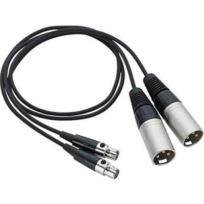 Image of Zoom TXF 8 Balanced TA3 to XLR Cable, 2 Pack, For the F8n Field Recorder and Other Devices, Female Mini Male Full Size