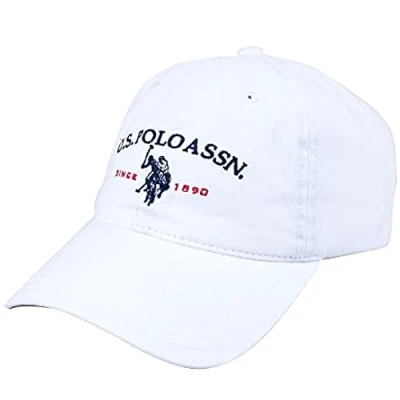 Image of Concept One Unisex&#039;s U.s Polo Assn. Embroidered Pony Horse Logo Since 1890 Adjustable Cotton Baseball Hat with Curved Brim Dad, White, Size