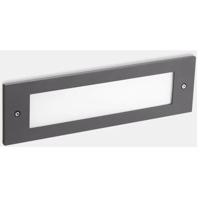 Image of Micenas Outdoor LED Recessed Wall Light Dark Grey 29.8cm 1140lm 3000K IP65