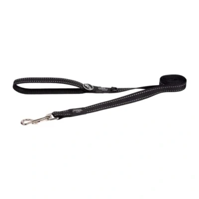 Image of Rogz Fanbelt Reflective Dog Lead, Large, Black