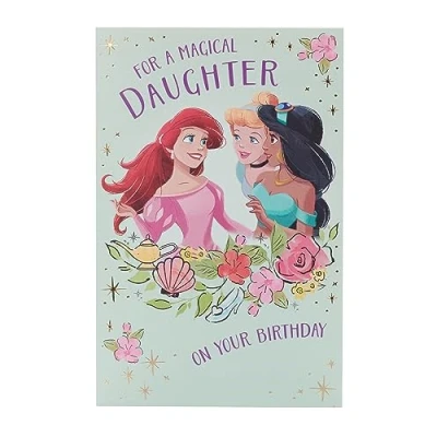 Image of Disney Birthday Card for Daughter Princess Design