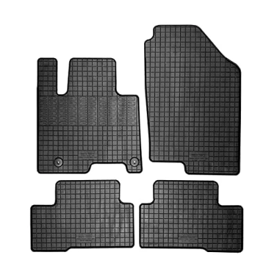 Image of AUTO STYLE Set of rubber mats compatible with Hyundai Tucson (NX4E) full hybrid 2020 (4 piece + mounting system)