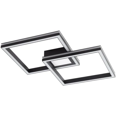 Image of Lucande Smart LED ceiling lamp Tjado, 85cm, black, RGB, CCT