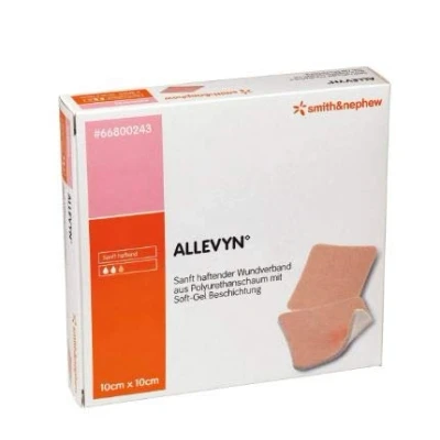 Image of ALLEVYN Non Adhesive 10cm x x5 Advanced Foam Wound Dressings 66007637