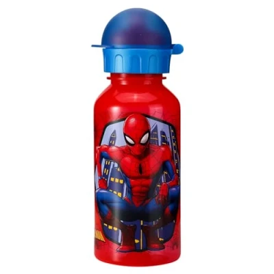 Image of Spiderman 370ml Water Bottle for Kids School Nursery Travel Drinks Made of Durable Material Reusable BPA Free