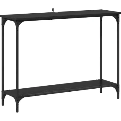 Image of vidaXL Console Table Black oak 101 x 30.5 75 cm Engineered wood
