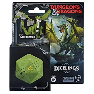 Image of Dungeons &amp; Dragons Dicelings Green Dragon Collectible D&amp;D Action Figures Toys