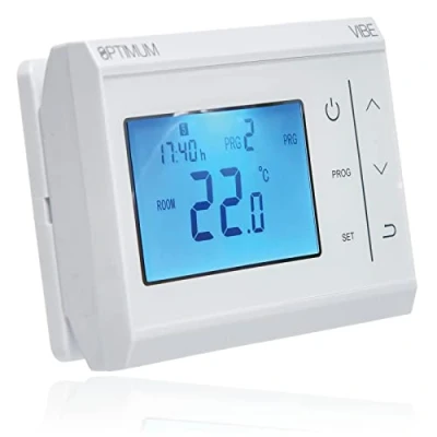 Image of SPARES2GO Optimum Digital Programmable Thermostat Hard Wired Universal 7 Day Combi Boiler