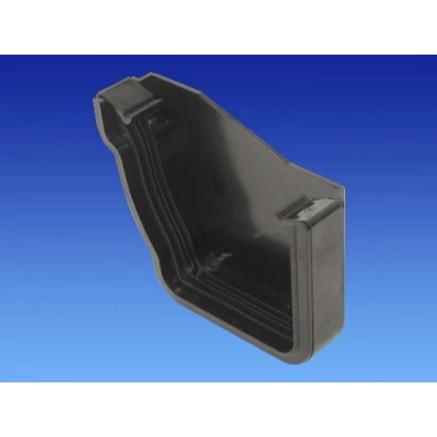 Image of OSMA Black 111mm Gutter External Stopend Left Hand for Stormline Ogee System 8T841B