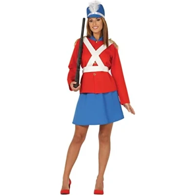 Image of Papootz Womens Toy Soldier Christmas Fancy Dress Costume Nutcracker Outfit (Womens: 10 12)