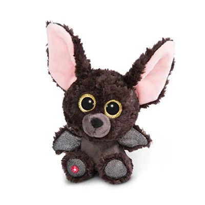 Image of Nici 45552 Glubschis Cuddly Toy Bat Baako 15cm, Star, Shimmering Silver