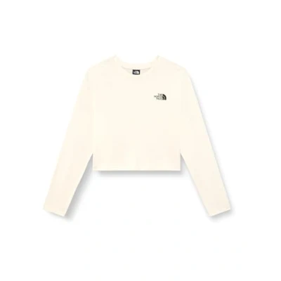 Image of The North Face Simple DOME CROP TEE Long sleeved top, Women&#039;s, Size: 18/20, White dune