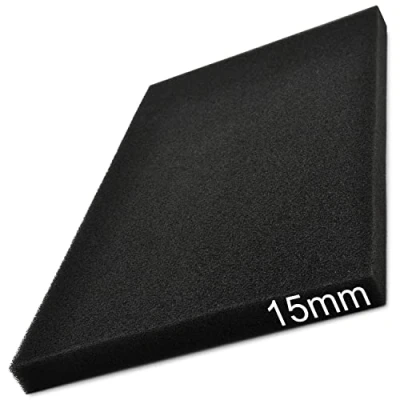 Image of Easyboost Air Filter Foam 28x15cm Thickness 15mm to cut for Scooter Motorbike Quad Lawnmower Brushcutter Tiller Airbox Filtration