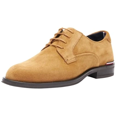 Image of Tommy Hilfiger Men CORE RWB Suede Shoe (FM0FM04868) Derby Shoes, Brown (Sahara), 11