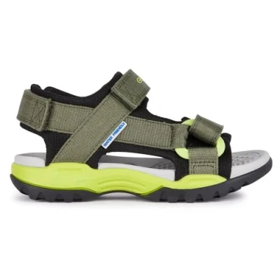 Image of Geox J Borealis Boy E Sandal, Military Lime, 7.5 UK Child