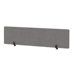 Image of Air Desktop Screen 1800x400mm Grey Fabric