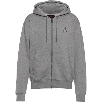 Image of NIKE Jordan Men&#039;s Hooded Sweatshirt Essential grey Code DQ7350 091, dark heather/white, L