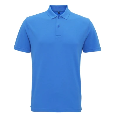 Image of Asquith &amp; Fox Mens Coastal Vintage Wash Polo (Palace Blue) Multicolour Size Large