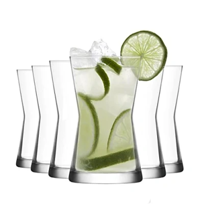 Image of LAV 12x Clear 350ml Derin Highball Glasses Tall Hi Ball Glass Water Gin Juice Cocktail Drinking Glassware Tumblers Set