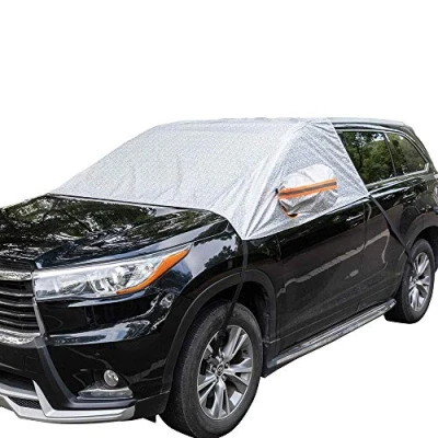Image of Delixike Car WindScreen Snow Cover,Car Waterproof Windshield Winter Cover for Ice,Snow,Frost Protection,Extra Large Size with Mirror Covers Fits Most Vehicles