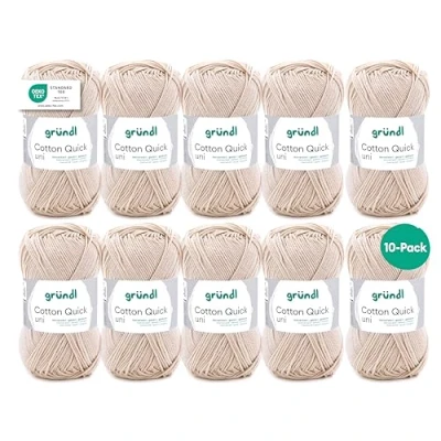 Image of Gründl Wool, Cotton, Sand, 10 x 50 g