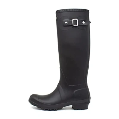 Image of Cotswold Sandringham Buckle Up Womens Wellington Boots (Black) Size UK 6
