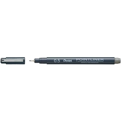 Image of Pentel Pointliner 0.5mm Grey Pack of 12